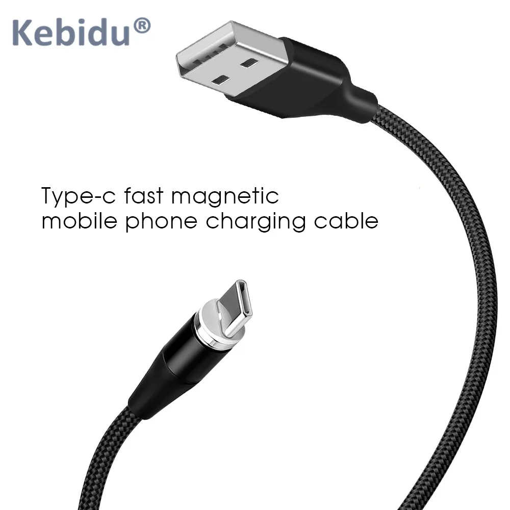 Kebidu 3A Быстрая зарядка через usb type C телефонный кабель Магнитный передачи данных