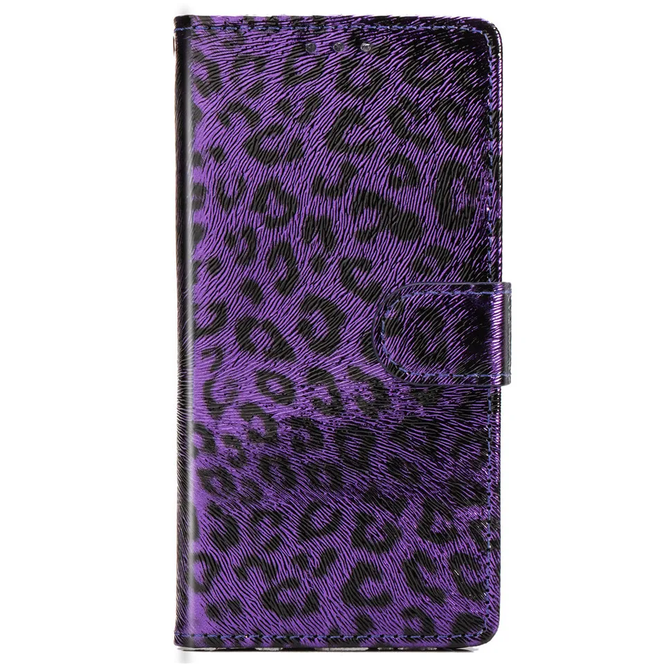 Крутой женский кожаный бумажник флип леопардовый чехол для Apple iPhone X XR coque XS max кошелек чехол 8 7 plus funda 6 6s plus 11 чехол - Цвет: Purple