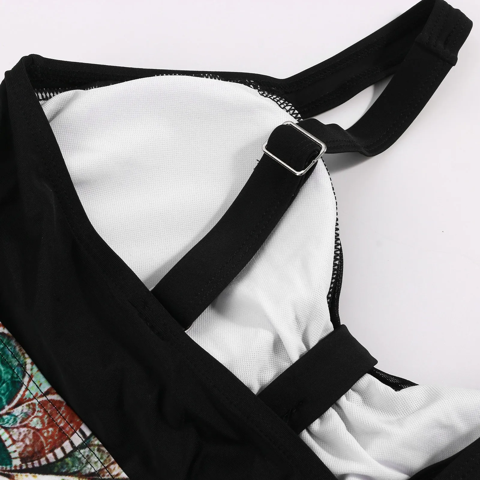 

Summer Women's Bow Tie Printed Large-size Beach Style Sexy Long Two-piece Swimsuit And Shorts Sling Beach Vacation Swimwear