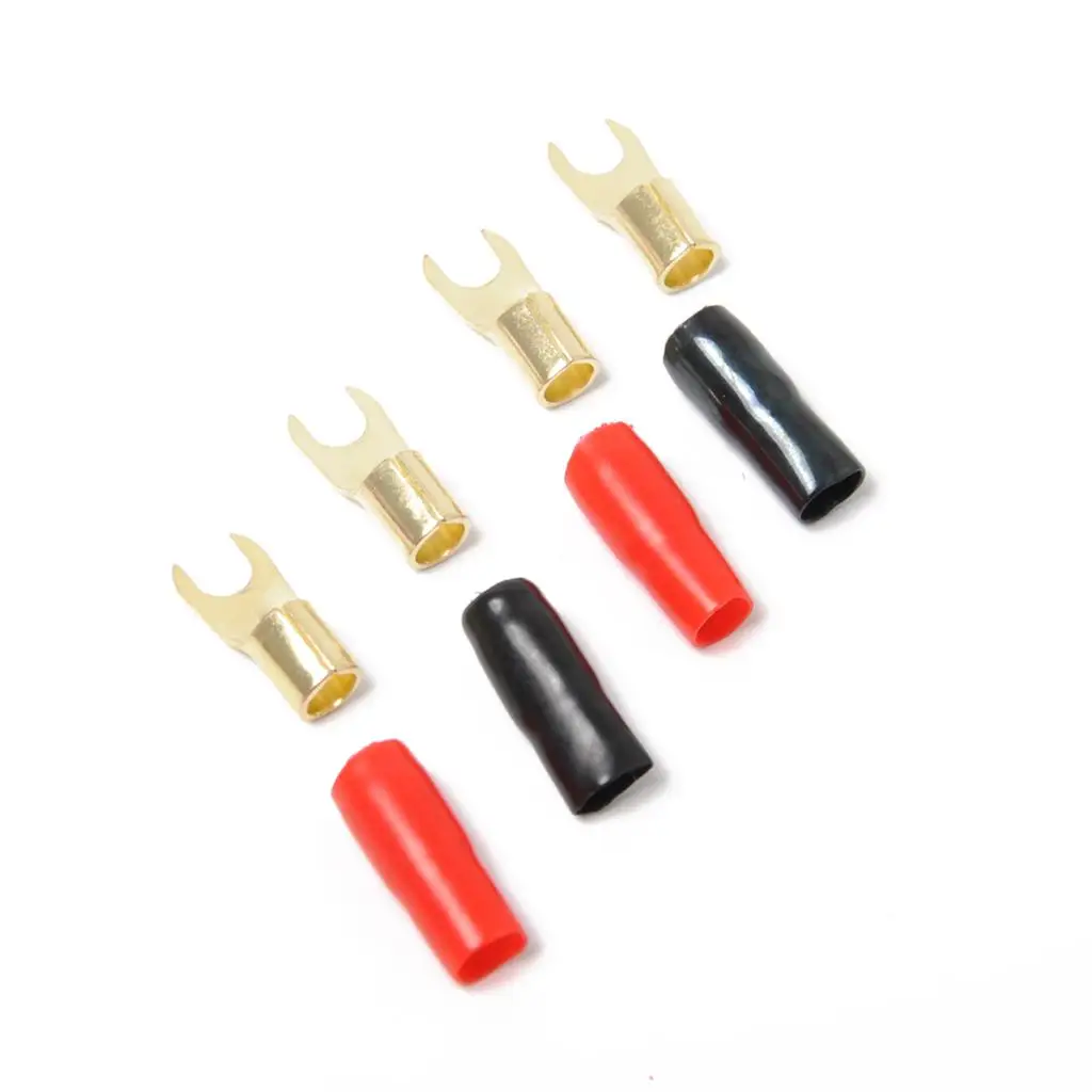 

10 Pairs 8 AWG Car Audio Fork Terminals Joint Electrical Wiring Accessories