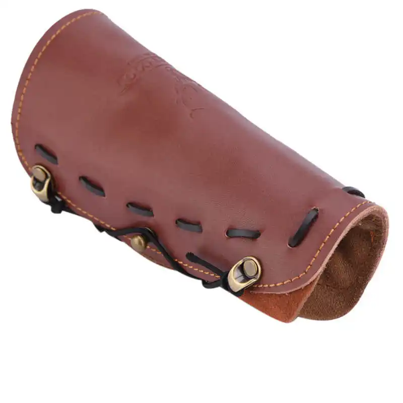 

Shooting Archery Arrow Leather Arm Guard Protection Safe Strap Armband