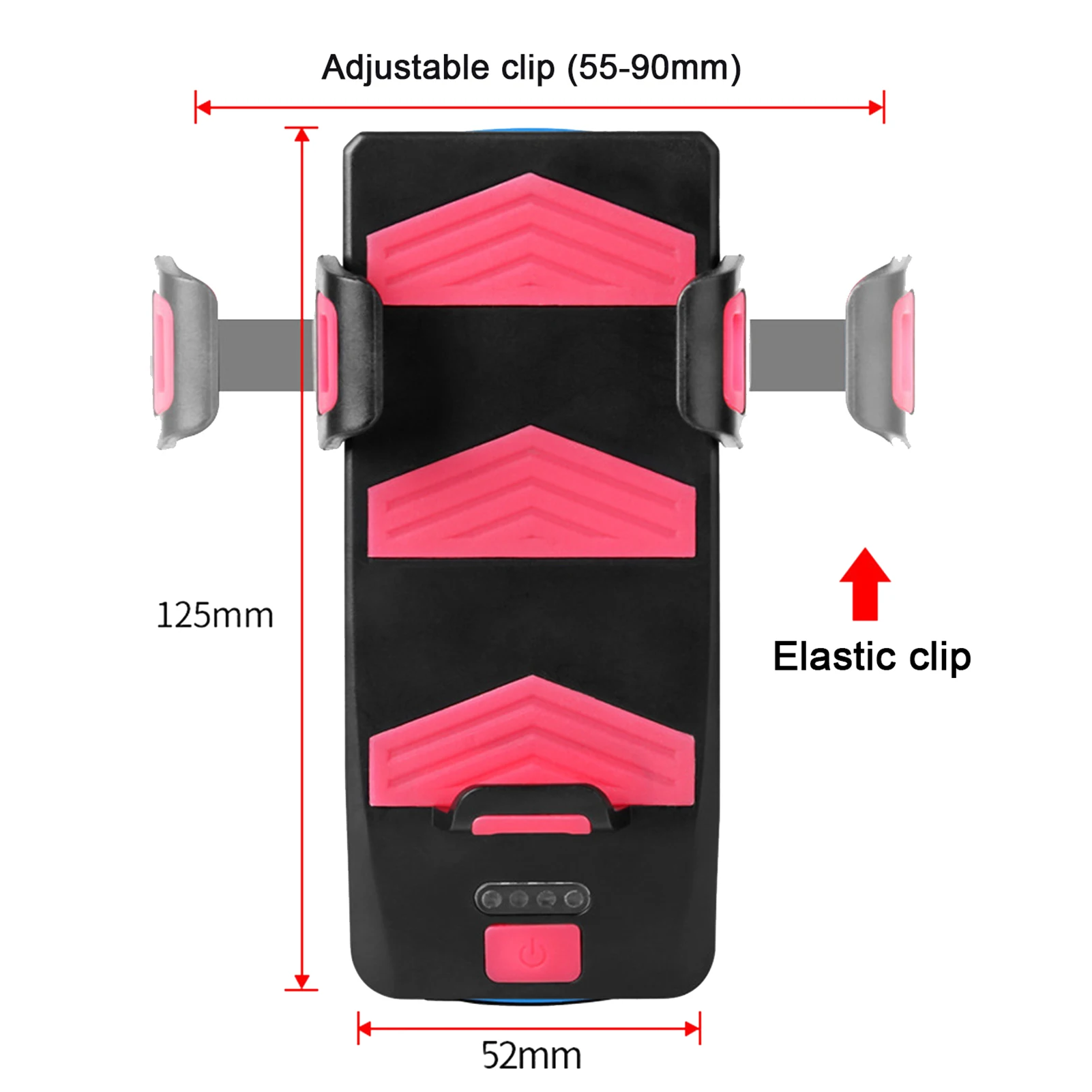 

4 in 1 Bicycle Phone Rack Holder Headlight Front Light Bike Speaker Alarm Bell