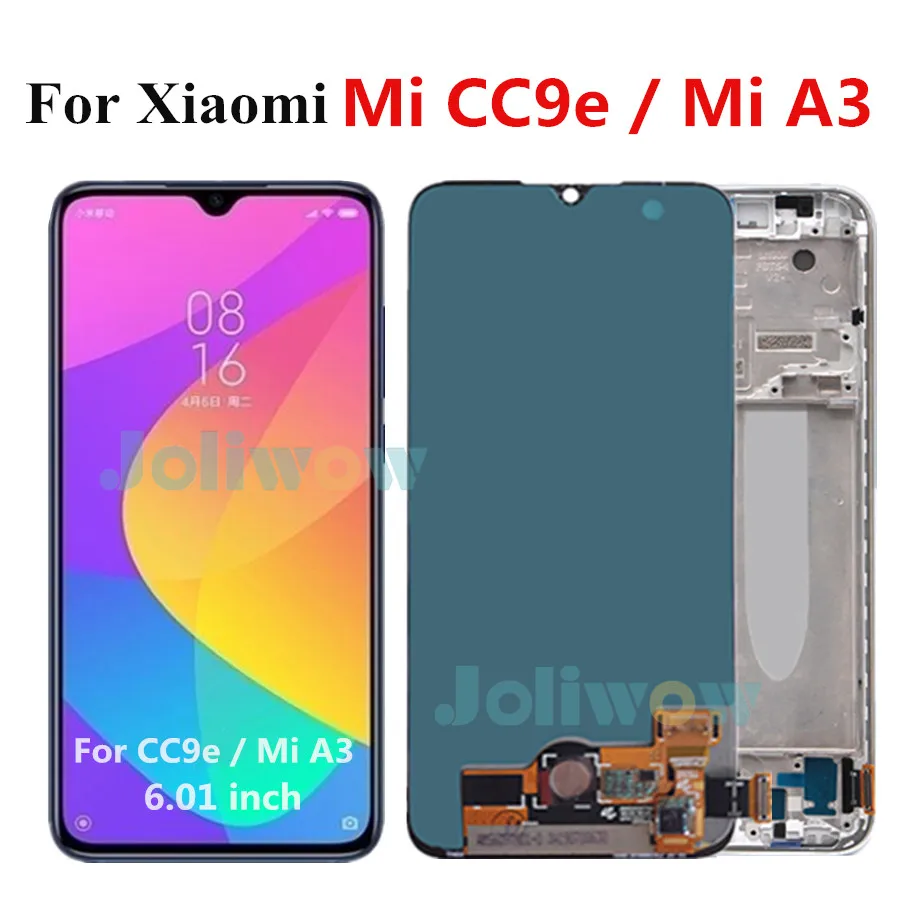 ЖК дисплей 6 01 дюйма для Xiaomi Mi A3 сенсорный экран дигитайзер в сборе Замена + рамка