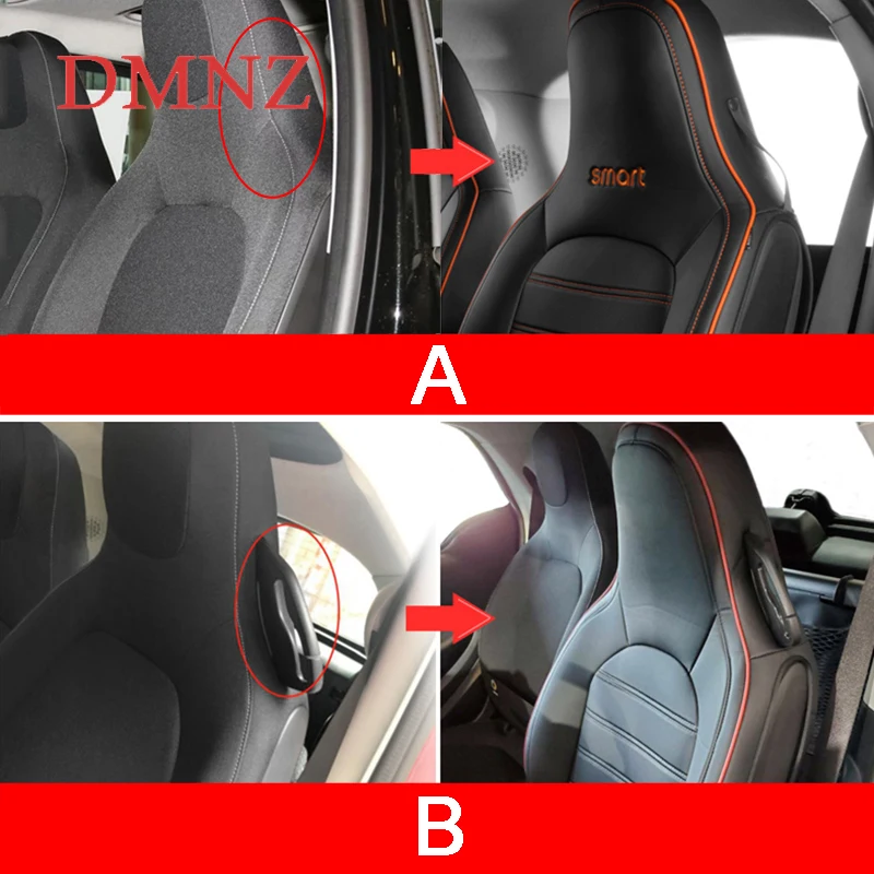 

Car Seat Cover Full Sets Front Seat Leather Decoration Four Seasons Breathable Cushion For Mercedes New Smart 453 Fortwo 15-2020