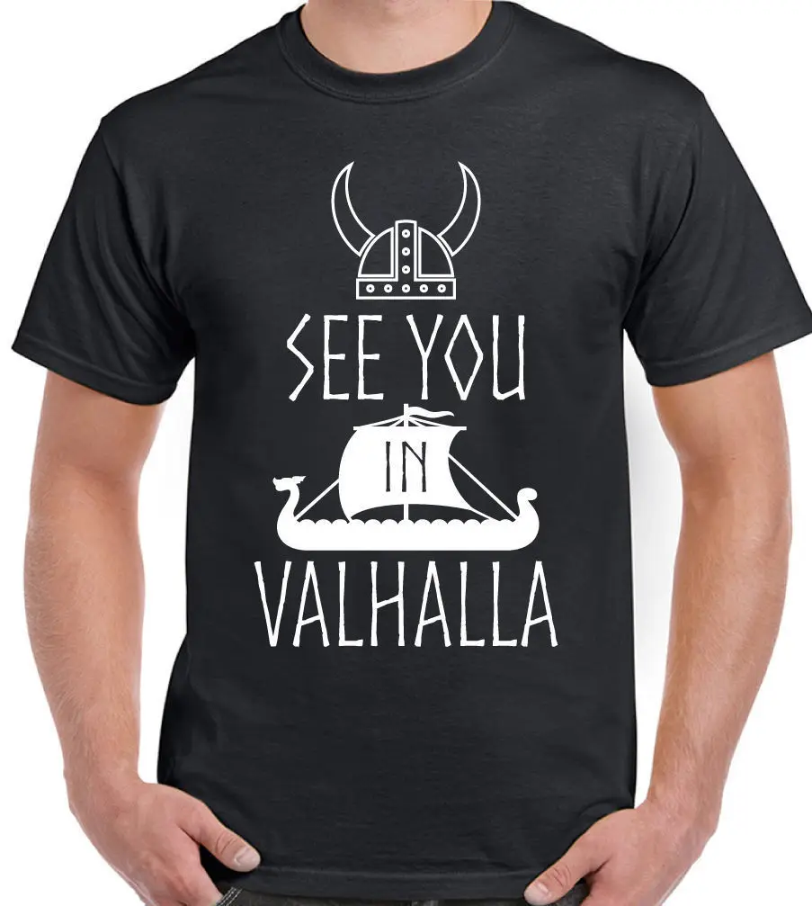 

See You In Valhalla. Funny TV Program Show Norsemen T-Shirt. Cotton O-Neck Short Sleeve Mens T Shirt New Size S-3XL