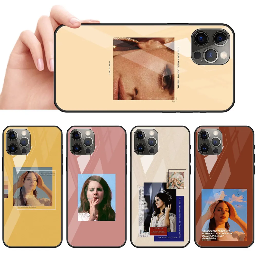 

Lana Del Rey Aesthetic Glass Call Phone Case For iPhone 11 13 Mini 12 Pro Max 7 8 Plus X XR XS 6 6s SE 2020 Cover Coque