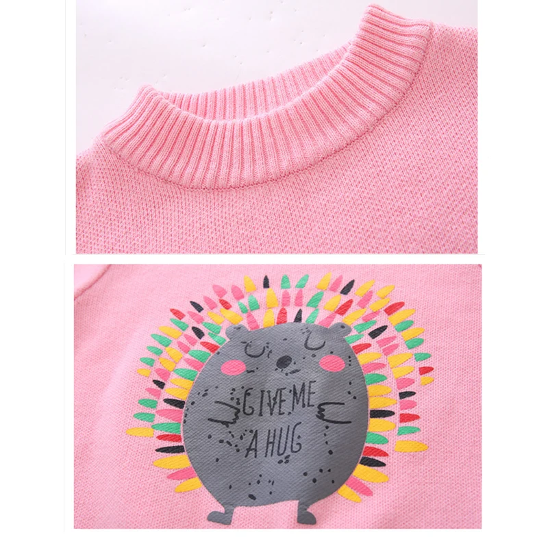 

2020 Autumn Casual Children Sweater Girls Long-Sleeved Sweater Cartoon Pattern Fashion Clothes Girl Child Sweater 10 11 13Years