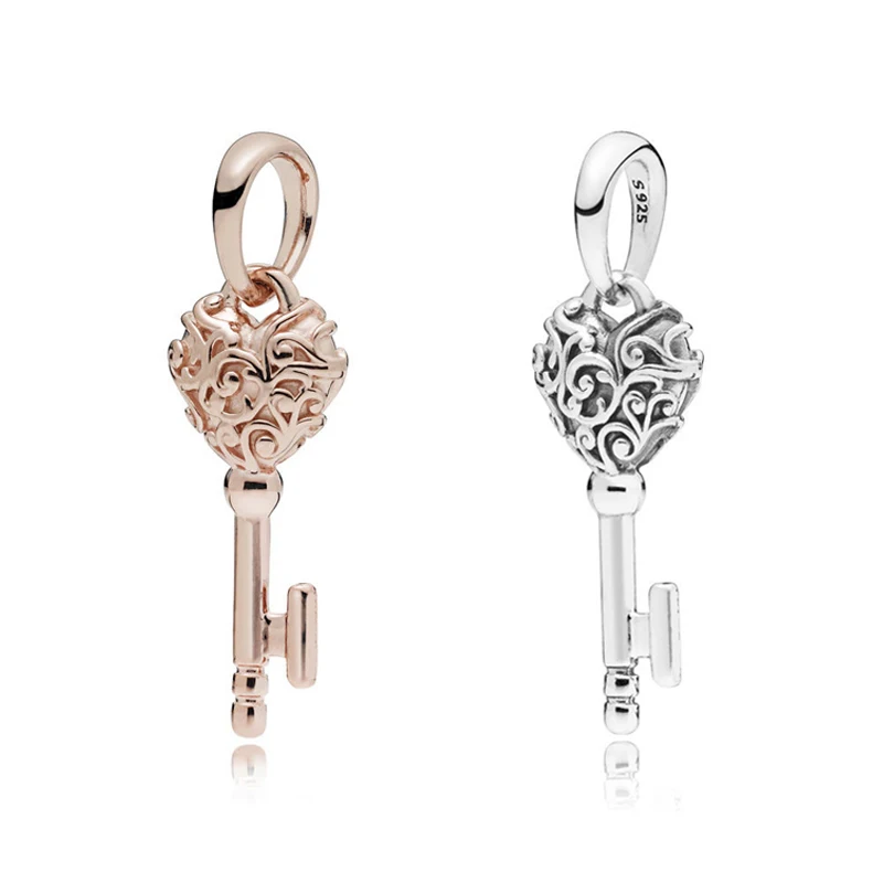 Authentic 925 Sterling Silver Bead Regal Key Pendant Charm Fit Fashion Women Pandora Necklace Gift DIY Jewelry | Украшения и