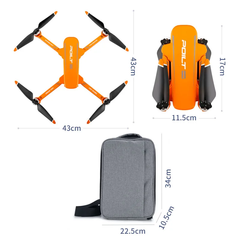 Дрон JJRC X17 с бесщеточным двигателем складной Квадрокоптер FPV 5G WiFi GPS двойной HD