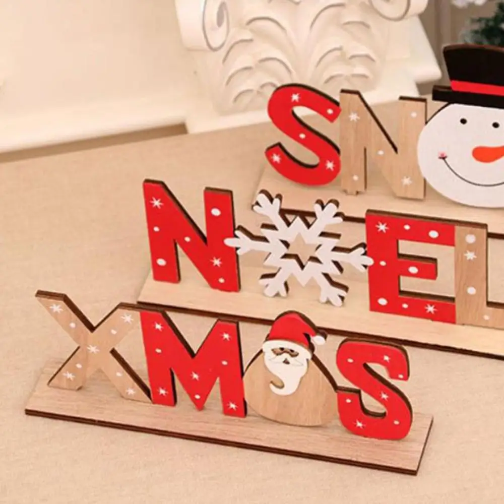 

2020 New Year Natural Xmas Elk Wood Craft Christmas Tree Ornament Christmas Decoration For Home Wooden Pendant Navidad Gifts Hot