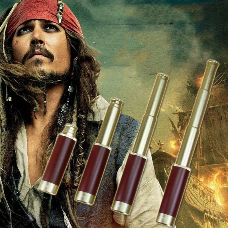 Металлический телескоп пиратский детский Монокуляр HD карманный подарок 25x30