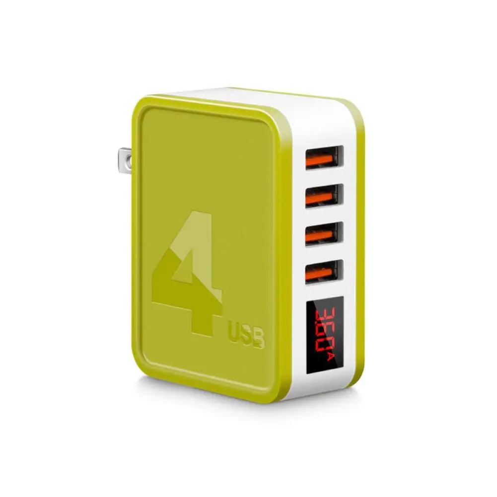 48 Вт 2/4 USB порты цифровой дисплей складной разъем QC4.0 3 0 настенное зарядное