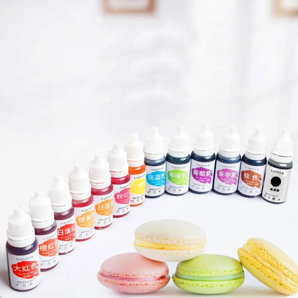 

New Hot Dyes Soap Making Coloring Set Liquid Kit Edible Colorants for DIY Plasticine Water Oil Dual Use USJ99