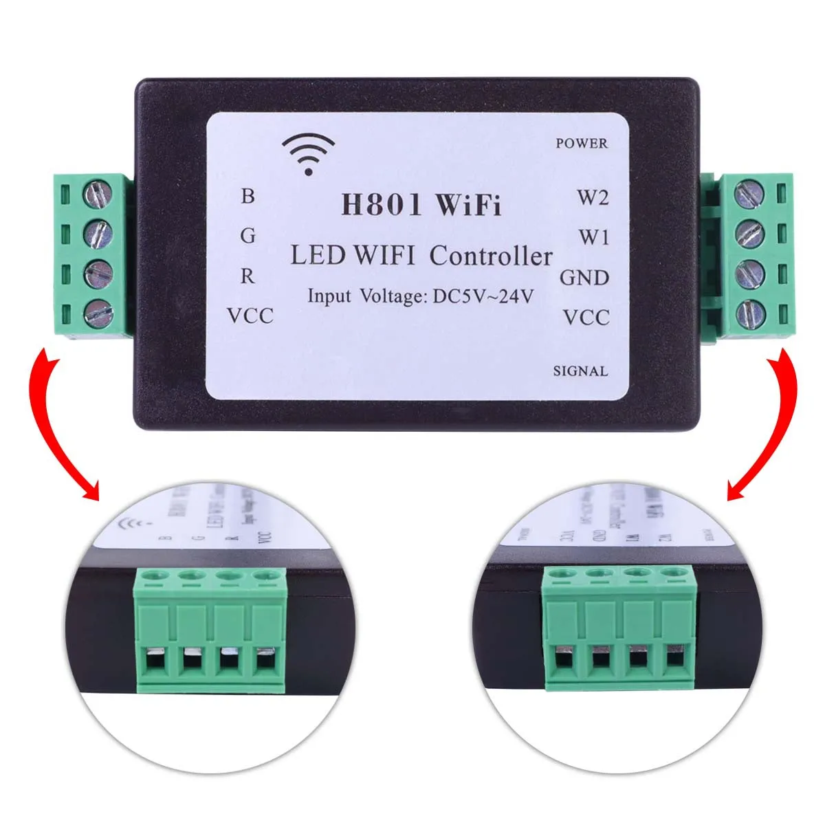 لتقوم بها بنفسك LED U-Home H801WiFi هاتف محمول ذكي الهاتف RGBW LED واي فاي تحكم باهتة ل RGB/RGBW LED قطاع ضوء أو وحدة آي سي (IC) LED للمحرك