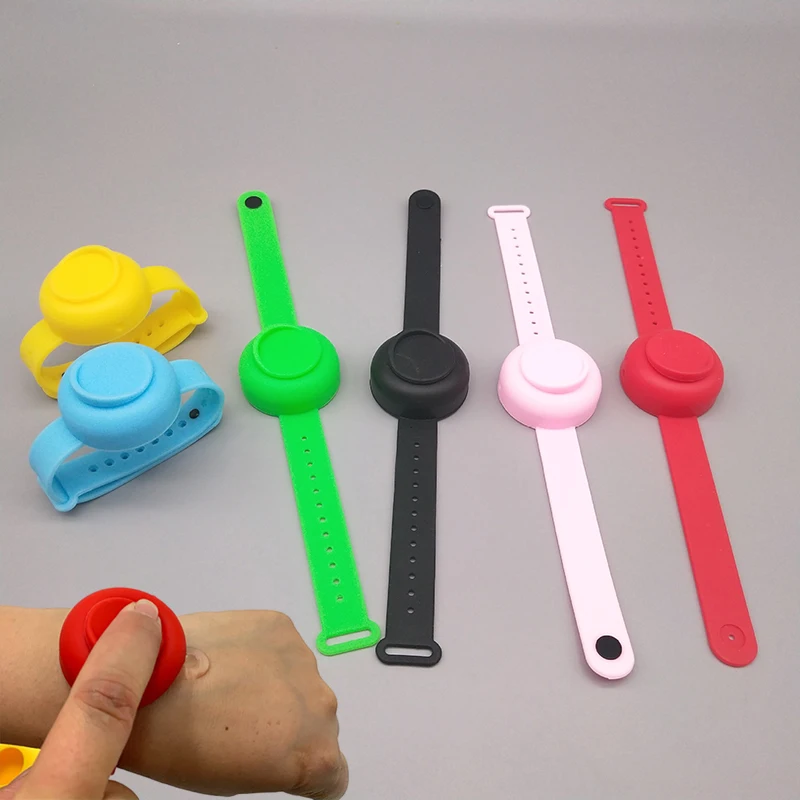 

Hand Sanitizer Disinfectant Sub-packing Silicone Bracelet Wristband Hand Dispenser Wearable Hand Sanitizer Dispenser Pumps