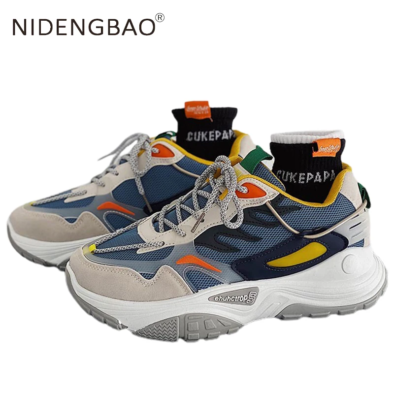 

New Men's Casual Shoes Fashion Platform Height Increasing Ins Tide Sneakers Men Joker Simple Style Sport Outdoor Chaussure Shoes