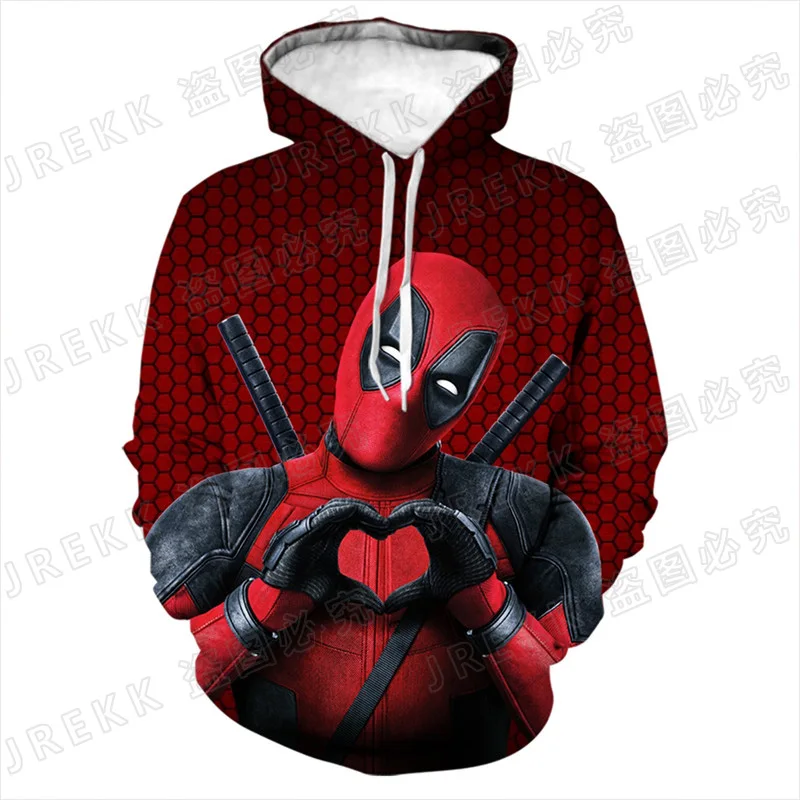 Мужские женские Детские крутые пуловеры с длинным рукавом толстовки Дэдпула 3D