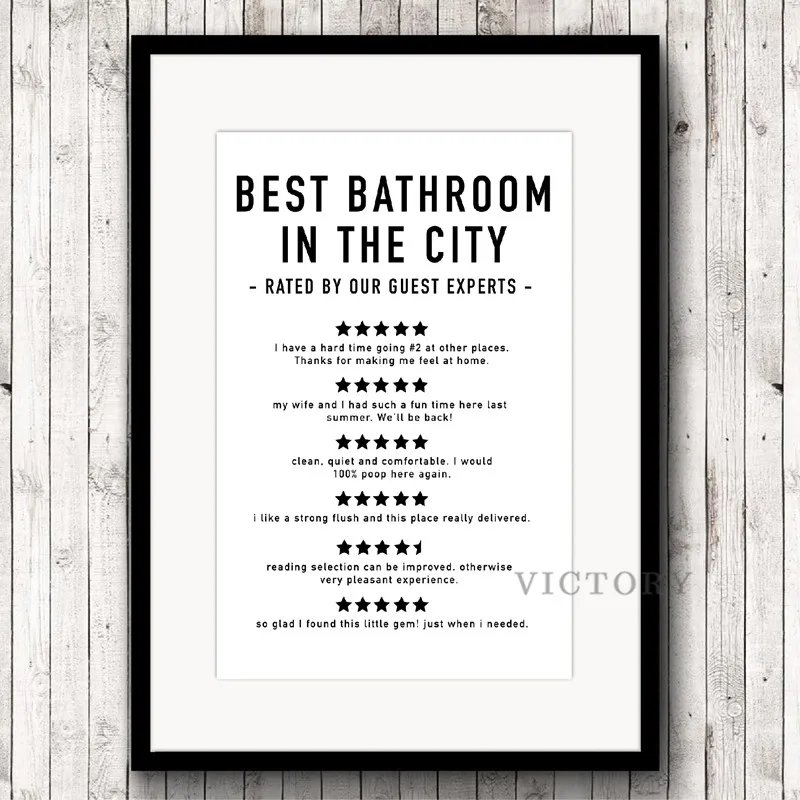 Забавные отзывы о ванной холсте художественные принты и постер цитаты в уборной