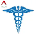 Автомобильная наклейка Aliauto на заказ, медицинский знак, медицинская синяя ПВХ мотоциклетная Водонепроницаемая Солнцезащитная наклейка, 14 см * 12 см