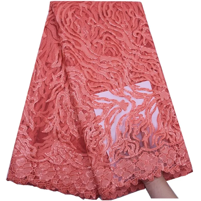 

Кружево SJD 2021 персиковый молочный шелк кружевные блестки африканская кружевная ткань Высокое качество французская сетчатая кружевная ткан...