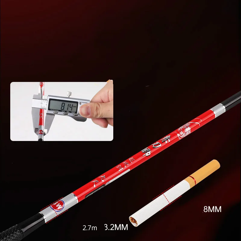 Super Light Hard Carbon Fiber Hand Pole Telescopic Fishing Rod 2.7M/3.6M//4.5M/5.4M Stream Olta Vara De Pesca Carp Fishing Canne enlarge