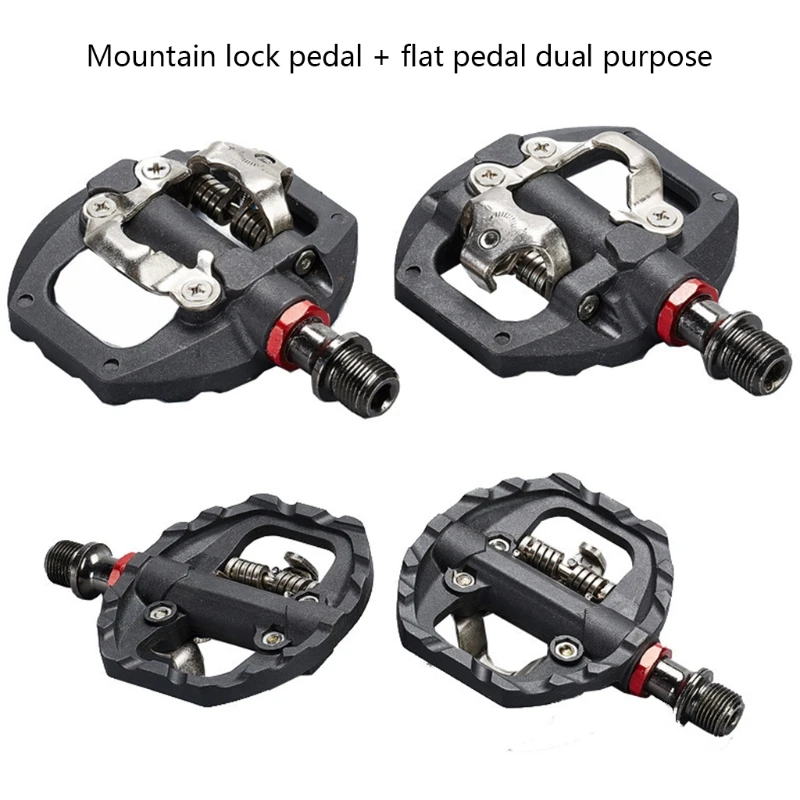 

MTB Mountain Road Bike Cleats Clipless Pedals Bicycle SPD Self-locking Pedal Kit