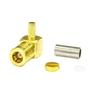 smb female right angle rf coax connector crimp for rg316 rg174 cable new goldplated
