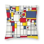 Современная Минималистичная диванная подушка Piet Mondrian, чехол для домашнего декора, квадратная абстрактная искусственная наволочка для дивана