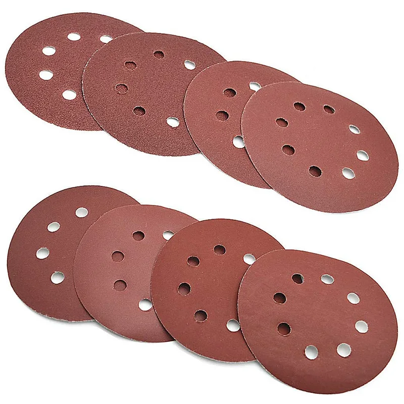 

80 Pcs Abrasive Sanding Discs Paper Pads 5 Inch 8 Holes,1000/800/400/320/240/180/120/100 Grit Sandpapers