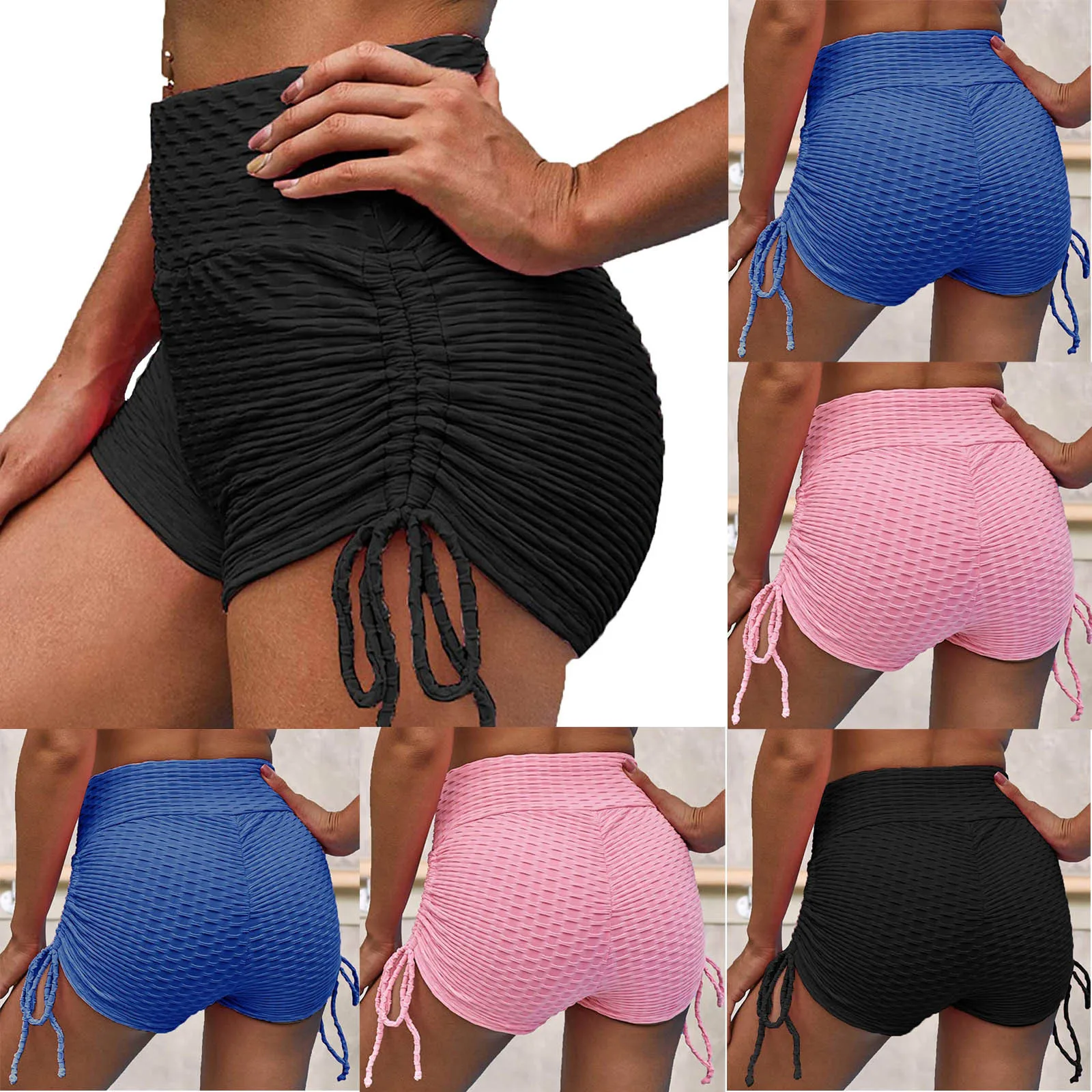 

Women's High Waist Plus Size Solid Color Tight Fitness Yoga Pants Nude Hidden Yoga Pants Running Fitness Sport Gym Cycling Short