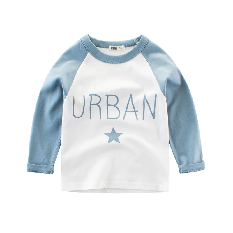 Ropa de oto&ntilde;o para ni&ntilde;os, camiseta de manga larga con letras estampadas, Tops de algod&oacute;n, ropa para beb&eacute;s, 2022-5