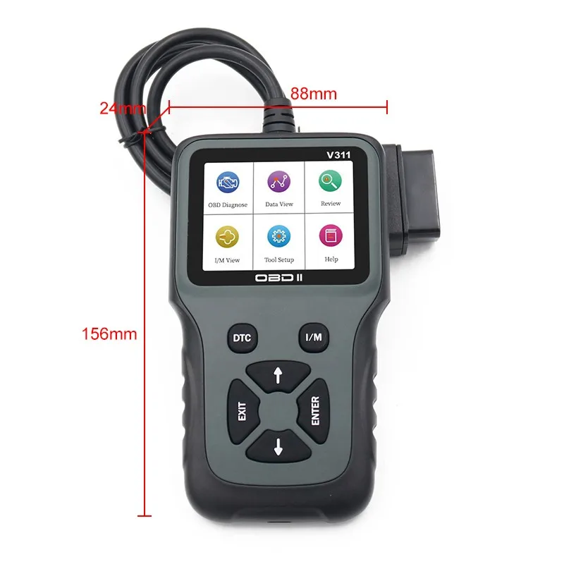 Автомобильный диагностический сканер OBD2 считыватель кодов ошибок двигателя