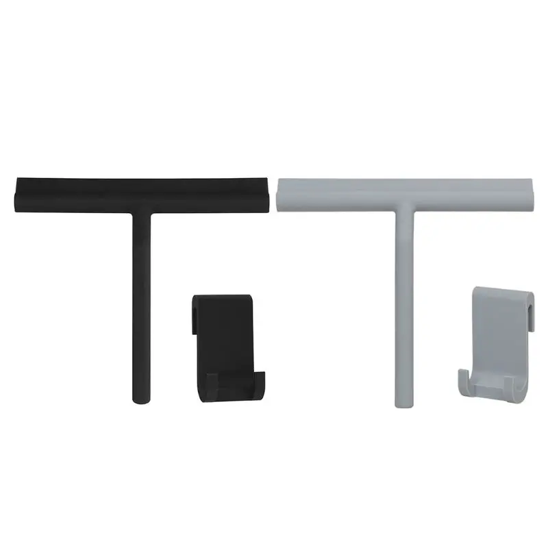 Силиконовый скребок для стеклоочистителя кафеля душа зеркала черный серый | Дом