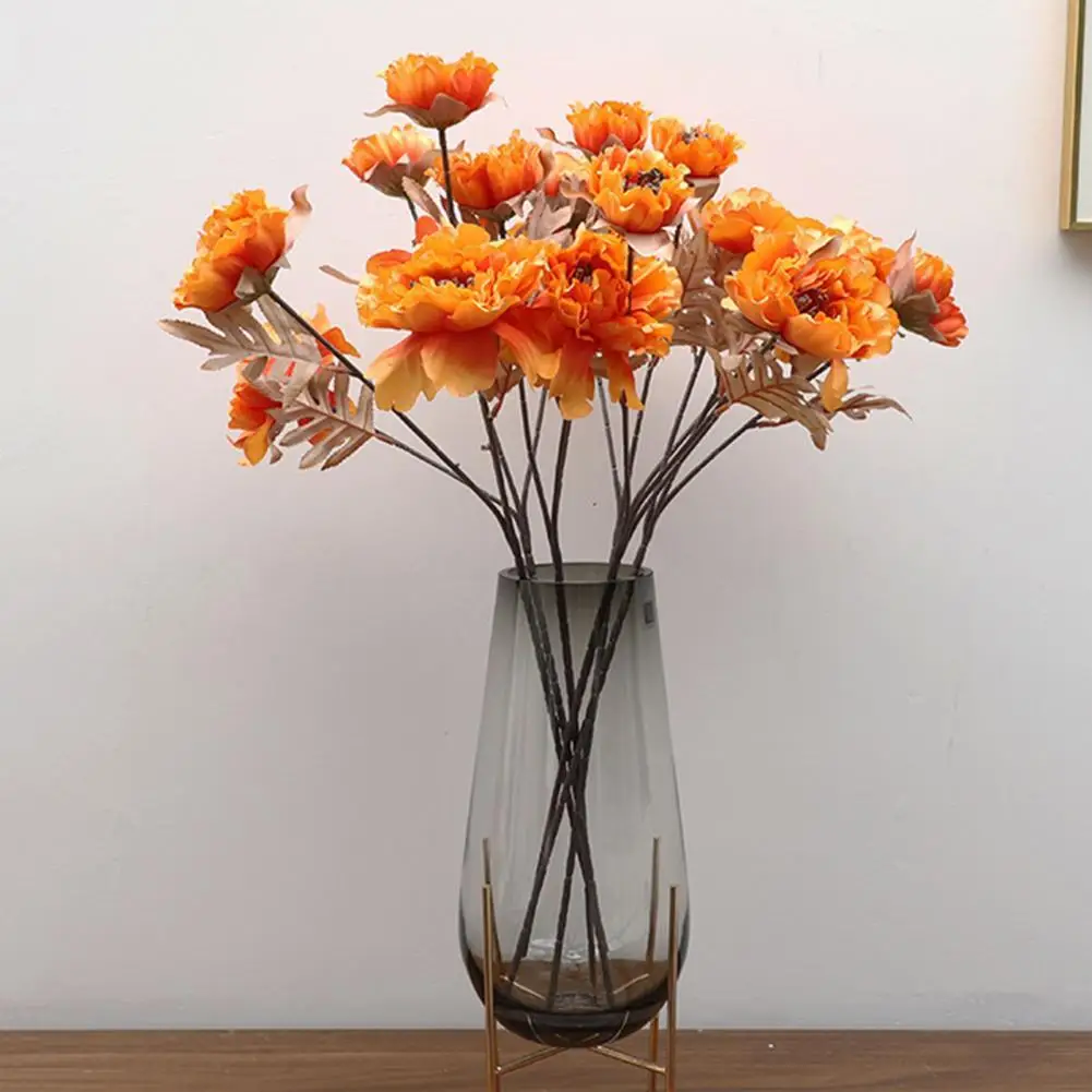 

Artificial Flower Eco-friendly Not Easy Fall Off Faux Silk Flower Wedding Fake Peony Flowers Decor for Home Wedding Decoration i