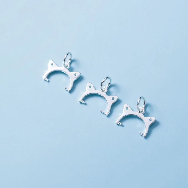 MEETSOFT бусина с зажимом полуфабричная Серебристая коннектор для подвески застежка