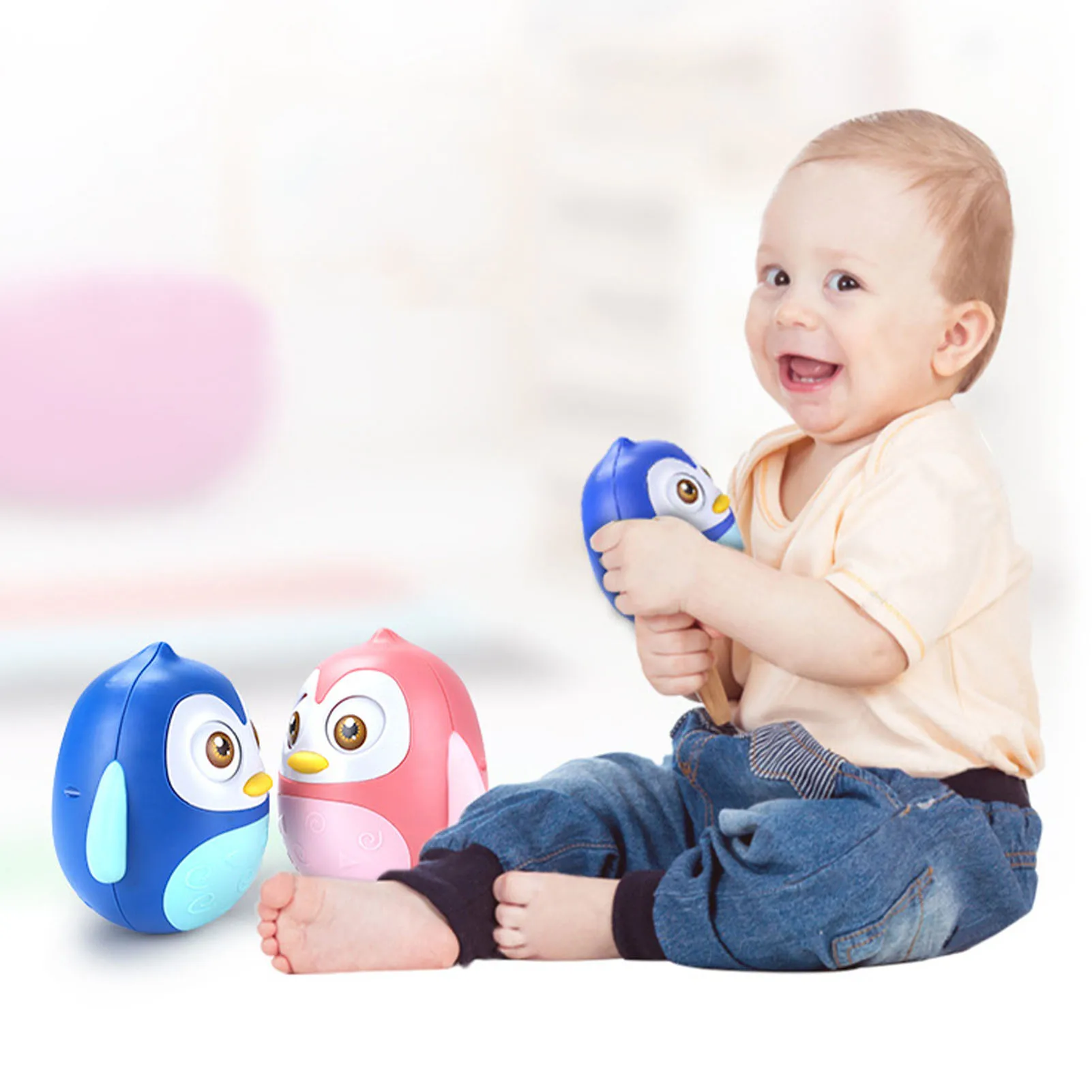 

Детские игрушки, неваляшка, Воблер для новорожденных от 0 до 12 месяцев, мягкая игрушка для купания для маленьких мальчиков и девочек, детские...