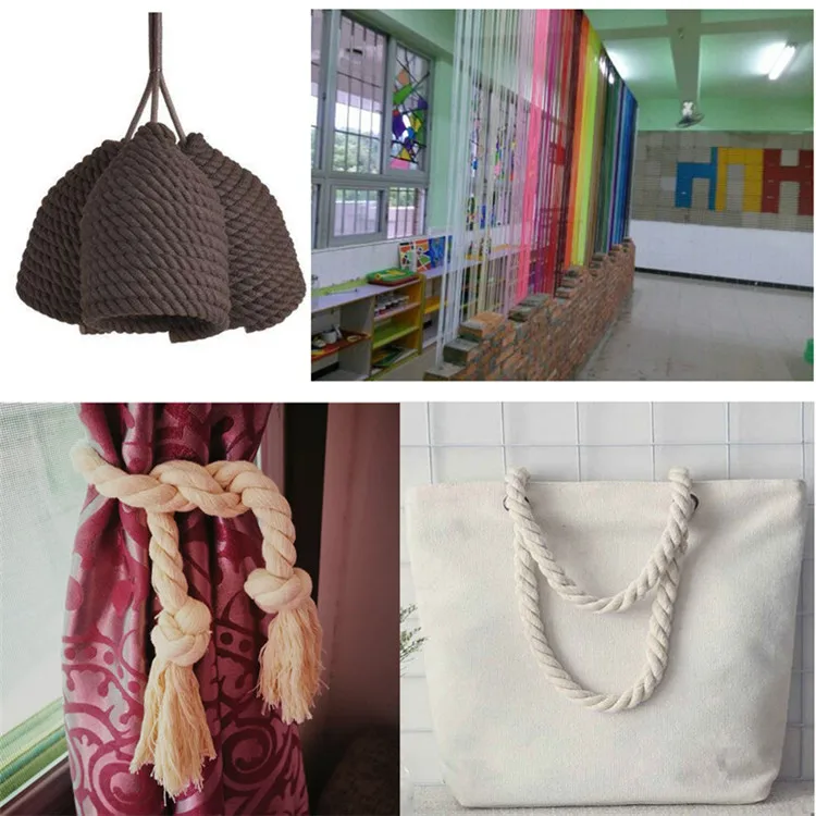 Экологически чистый хлопковый шнур 2 м 20 мм высокопрочный витой веревочный мешок