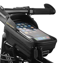 SUNRIMOON Cycling Bag Frame Front Top Tube Bike Bag Waterproof 6.6in Phone Case Touchscreen Bag MTB Pack Bicycle Accessories