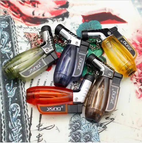 Ветрозащитный локоть двойной прямой пламя креативный 2 Видимый Бутан газовая