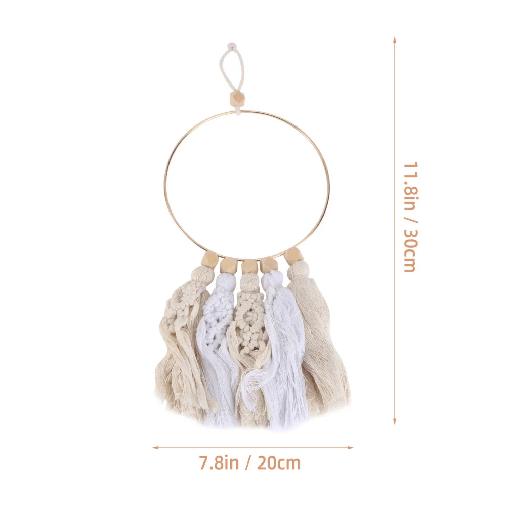 

1pc Hanging Tassel Decoration Baby Bedroom Decor Home Wall Pendant (Beige)