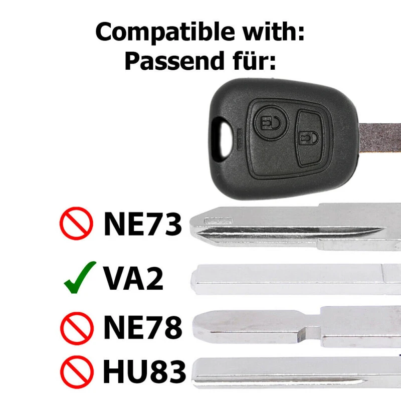 Чехол для автомобильного ключа с 2 кнопками Citroen C1 C2 C3 C4 XSARA Picasso Peugeot 307 107 207 407 |