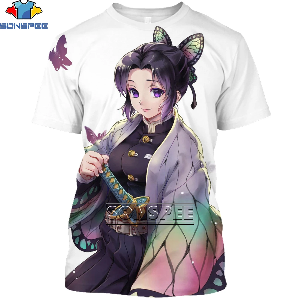 

SONSPEE 3D Print T-Shirts Men Japan Anime Kimetsu No Yaiba Demon Slayer Punk Summer T Shirt Home Funny Streetwear Women Top Tees