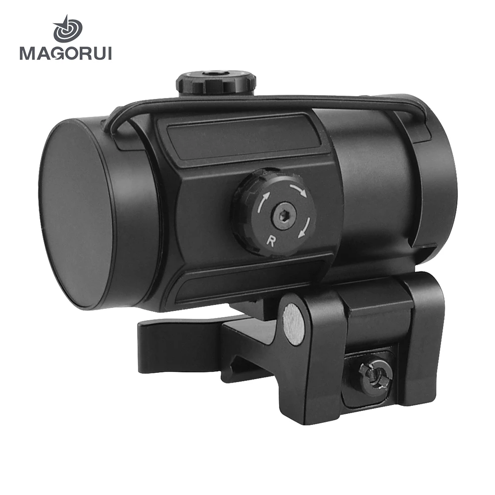 Magorui Red Dot Laser G43 3x Magnifier Scope Sight with Switch to Side STS QD Mount Fit for 20mm rail Rifle Gun Tactical Hunting | Спорт и