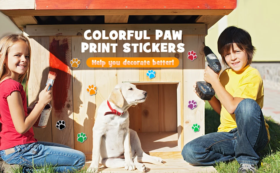 500 шт красочные наклейки с изображением лапы s Dog Paw этикетки наклейка s Jungle День рождения украшение медведь лапа детские игрушки наклейка бирки