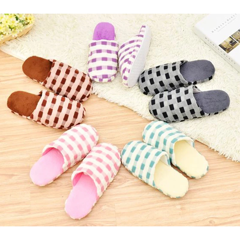 

2019 Woman Slippers Winter Woman Shoes Home Slippers Couple Winter Warm Slippers Plush Slippers Indoor Lady Shoes Footwear