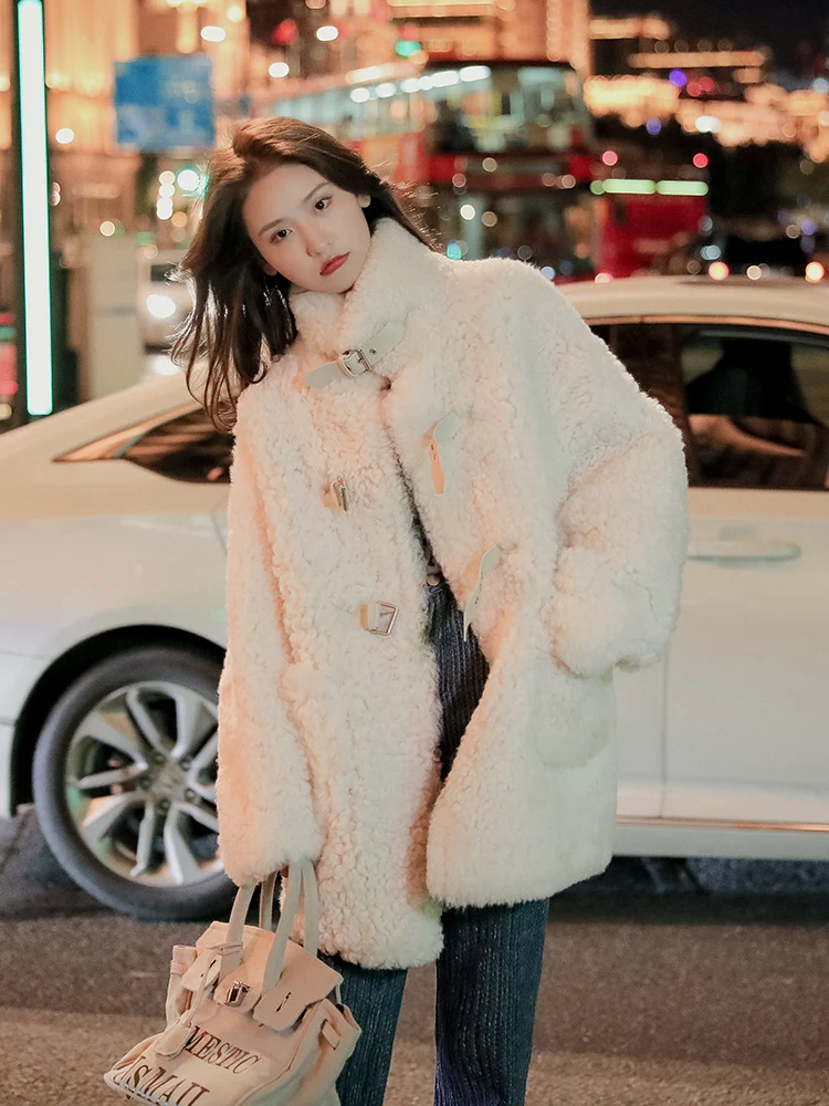 

Women 2021 Autumn Winter Elegant Faux Fur Coat Female Warm Soft Fake Fur Jacket Ladies Plush Overcoat Pocket Casual Outwear C539
