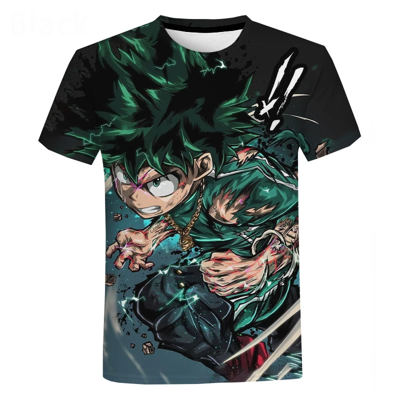 

2021 Summer Hot-selling Anime Hero Academy 3D Pattern T-shirt Casual Fashion Harajuku Male and Female Anime Printing Shop