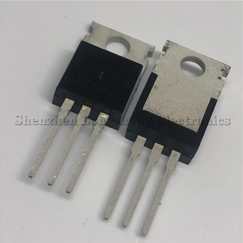 10 шт./лот Новый MJE2955T 60 в/10А/75 Вт PNP транзистор питания MJE2955 Inline TO 220|Интегральные