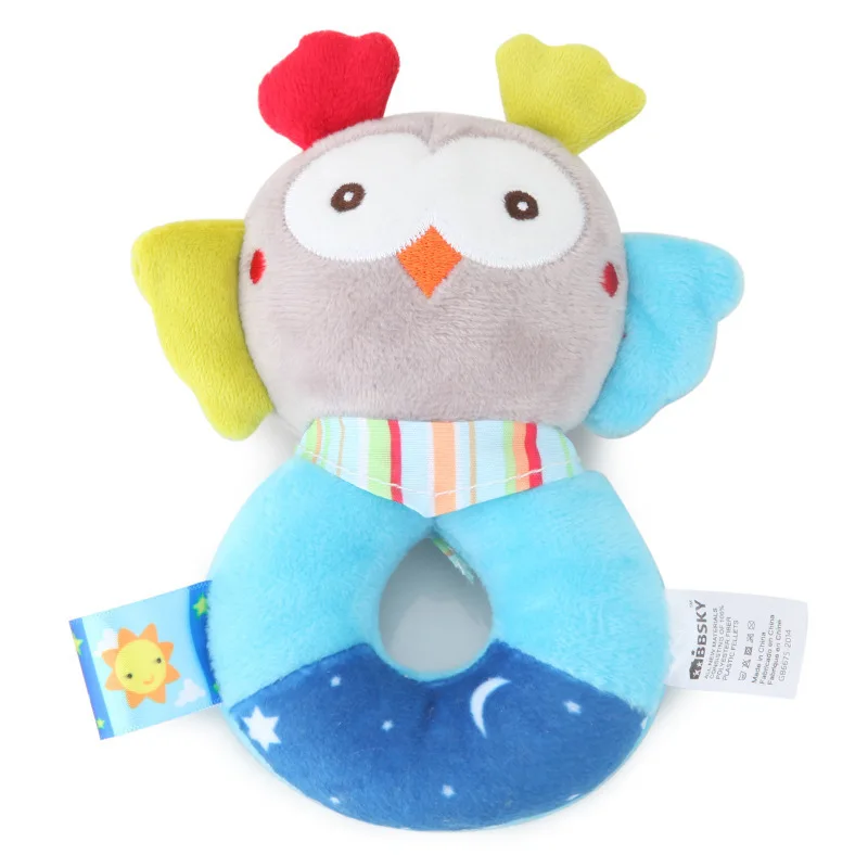 

Cute Cartoon Animal Rattles Round Rattles Baby Baby Hand-catch Bells Plush Toys