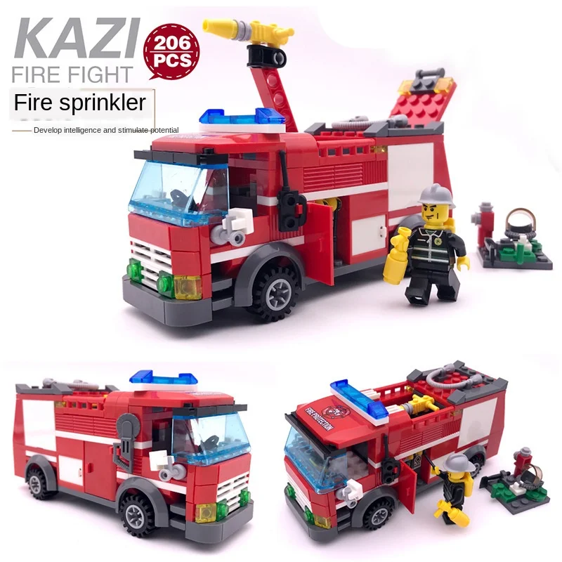 

Cargo Truck Engineering Fire Children , Assembled Car Plastic Interactive Building Toys for Boys